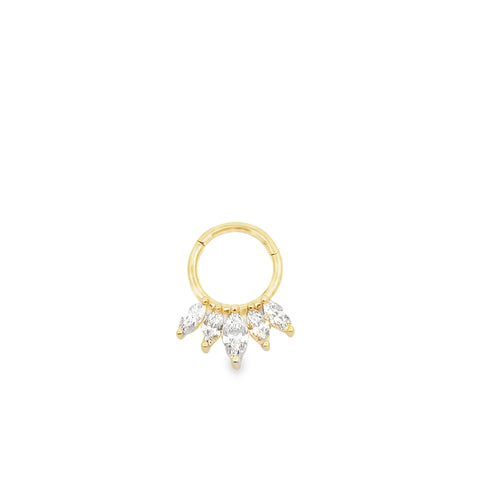 Cubic Zirconia 14K Gold Piercing Collection