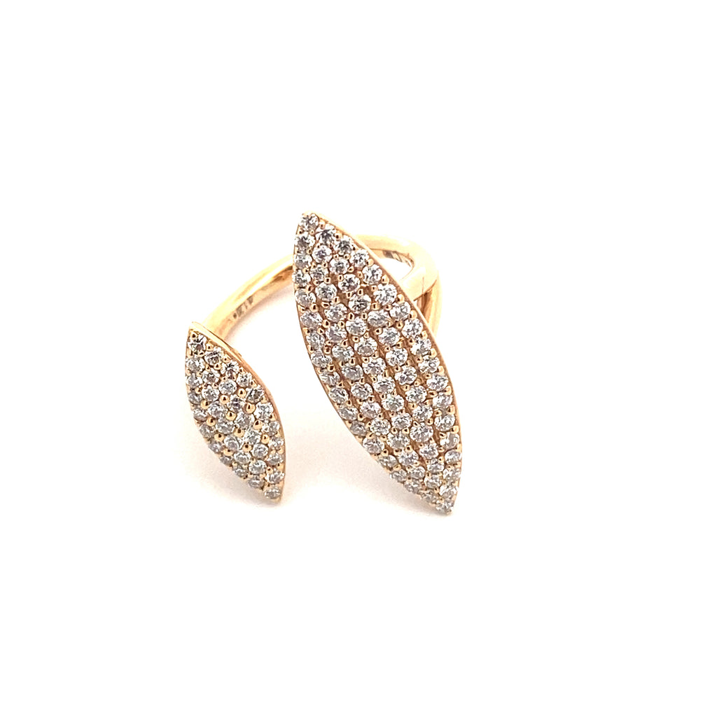 Diamanté Diamond Drops Ring