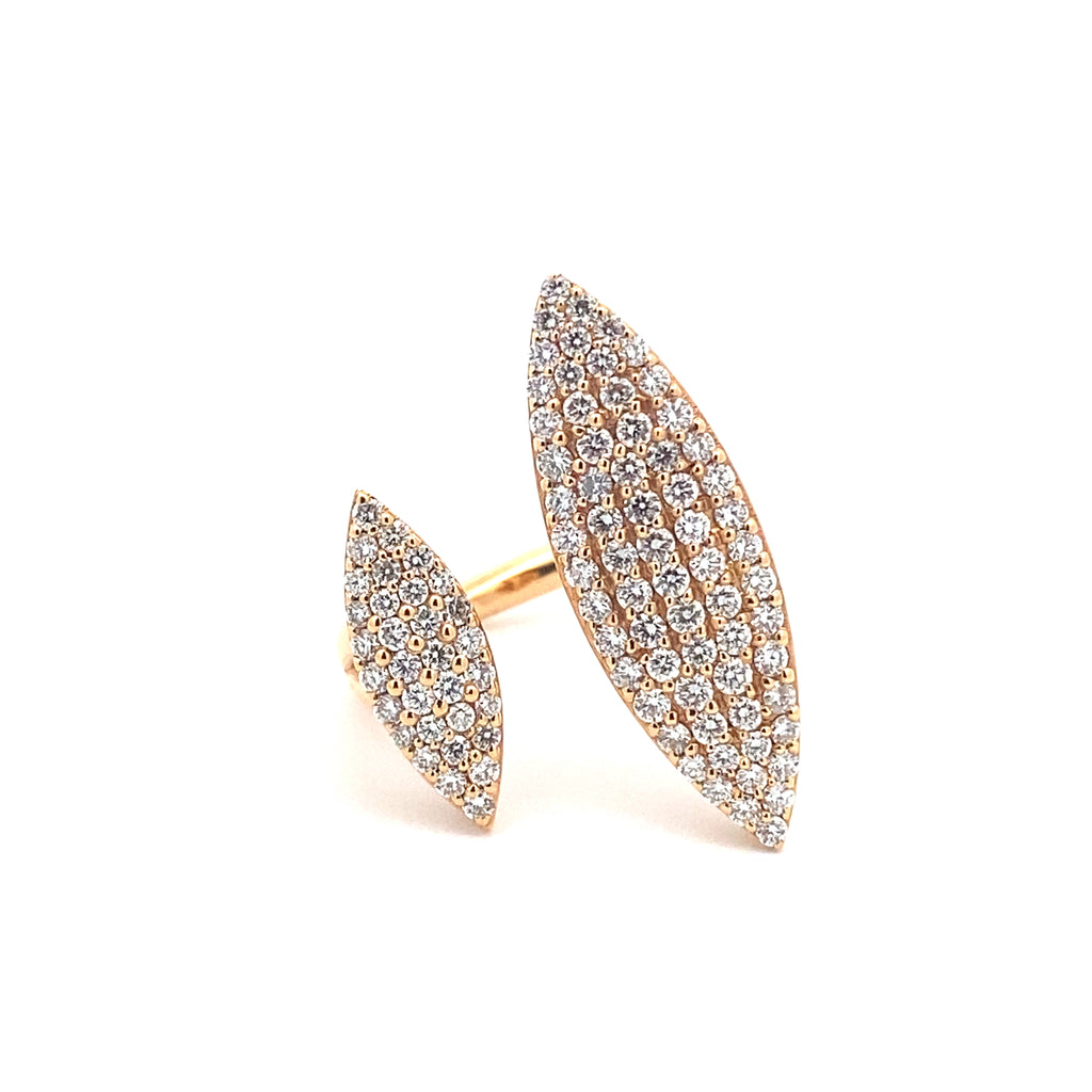 Diamanté Diamond Drops Ring By Crivelli