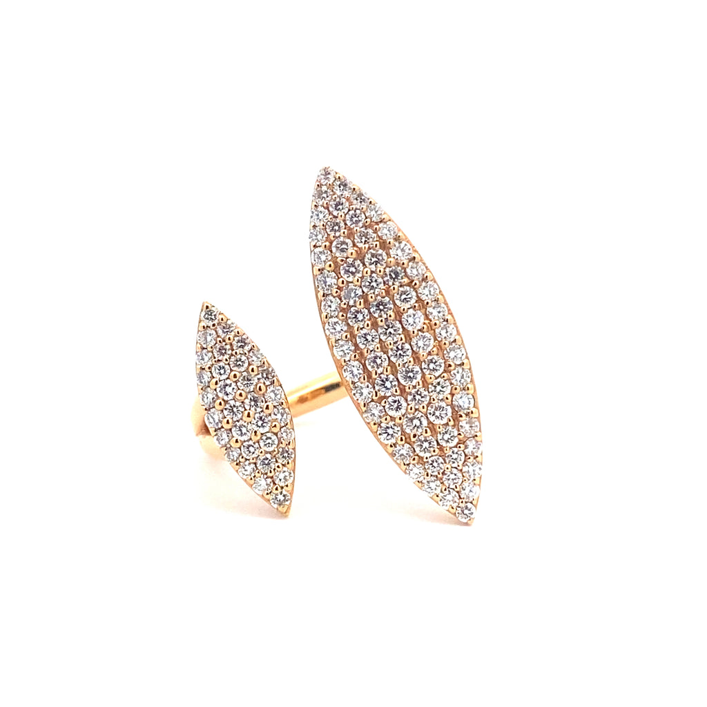 Diamanté Diamond Drops Ring By Crivelli