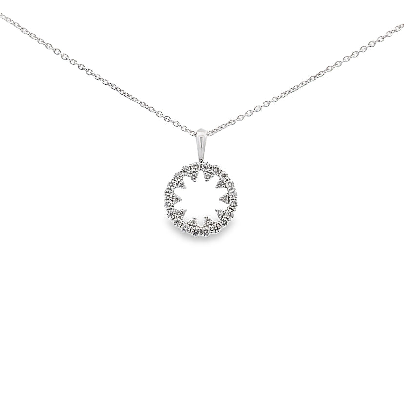 Solar Diamond Pendant Necklace By Crivelli