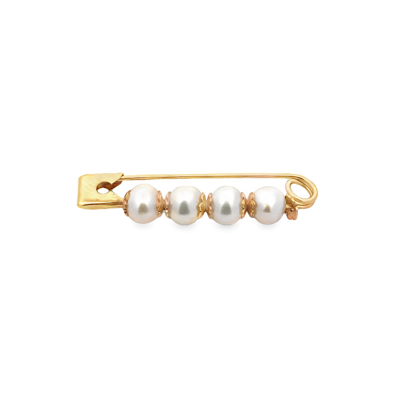 Small Gold Pearl Pin