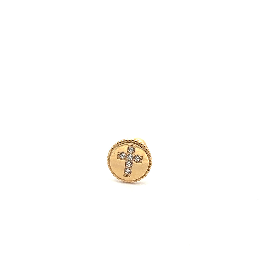 Cross Circle Gold Piercing