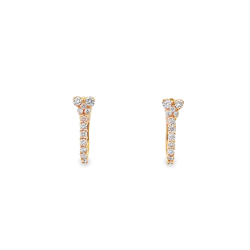 Sparkle Diamond Hoop Earrings