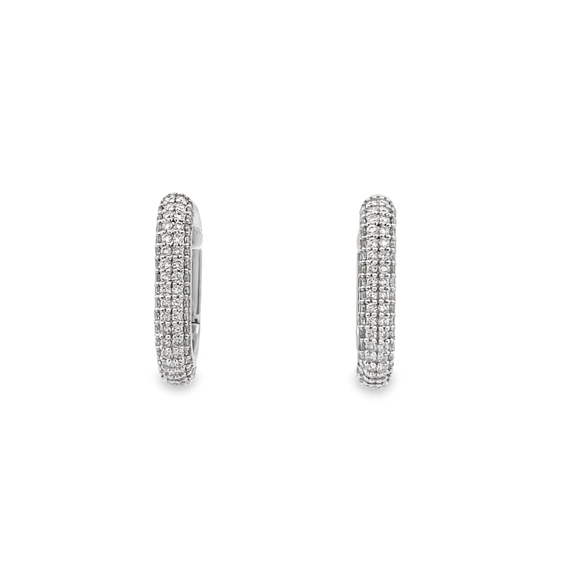 Twilight Gleam Diamond Hoops