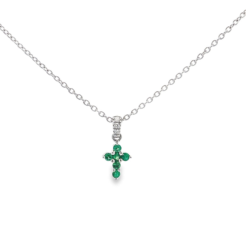 Serene Emerald Cross By Piero Milano