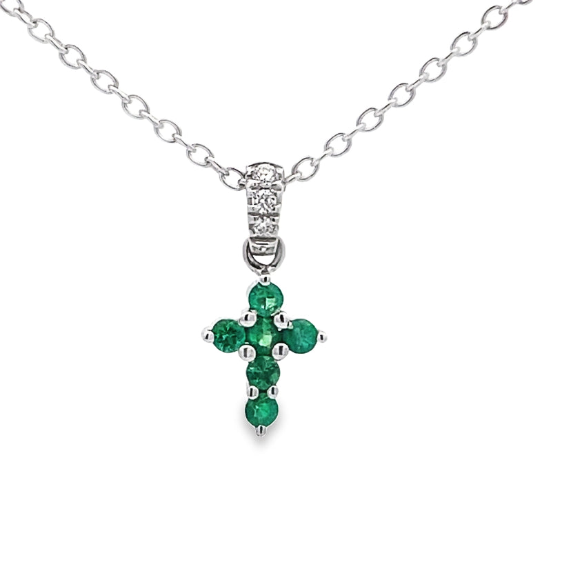 Serene Emerald Cross By Piero Milano