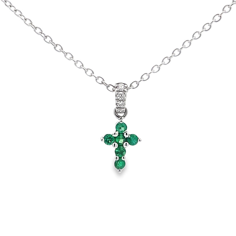 Serene Emerald Cross By Piero Milano