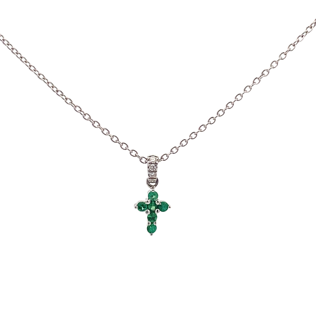 Serene Emerald Cross By Piero Milano