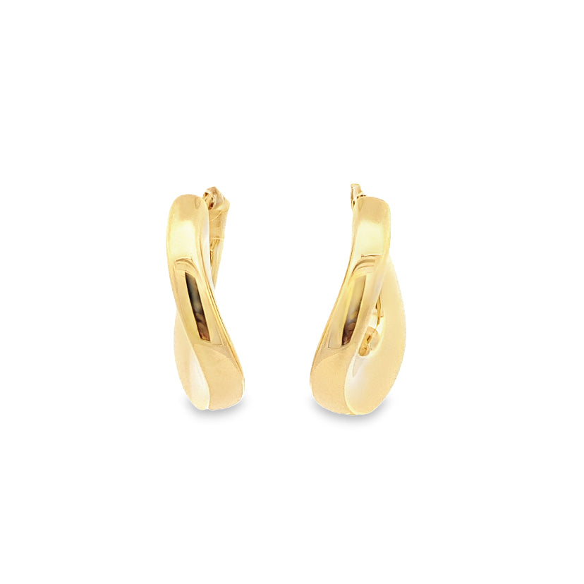 Serenade Wave Gold Hoops