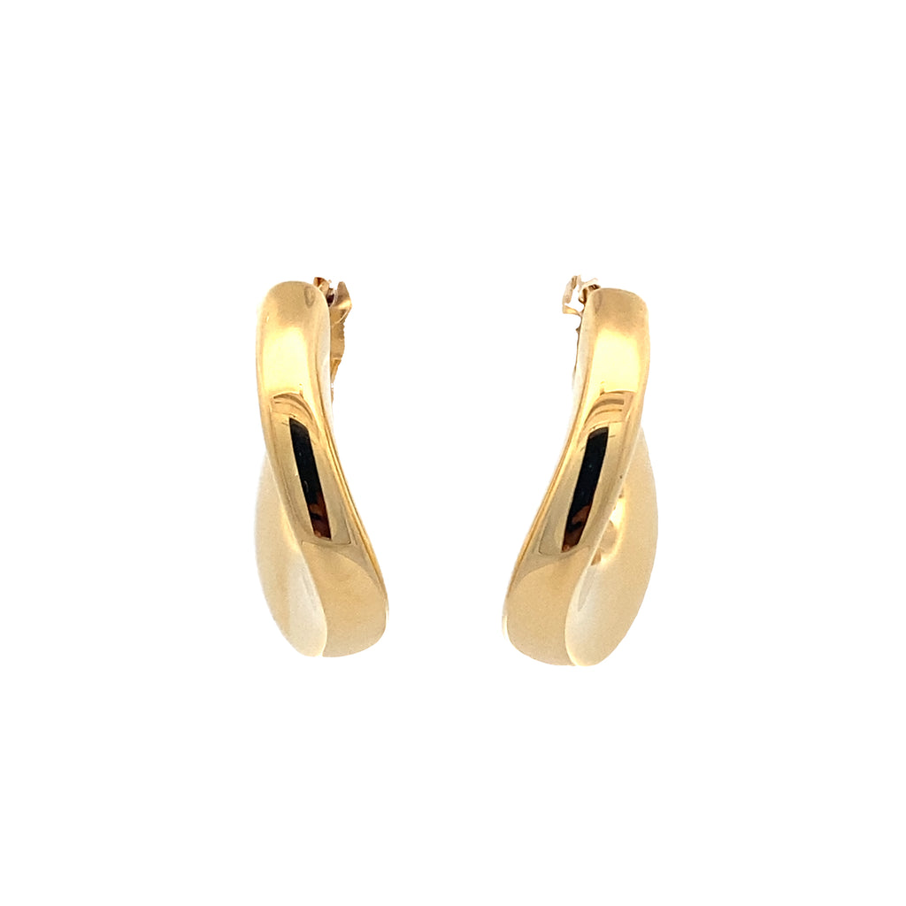 Serenade Wave Gold Hoops