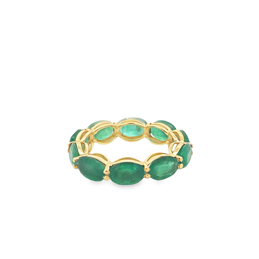 Golden Emerald Serenade Ring