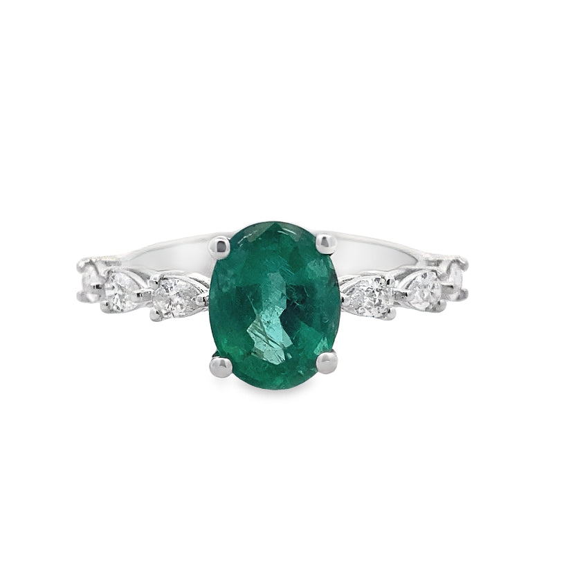 Emerald Blossom Ring