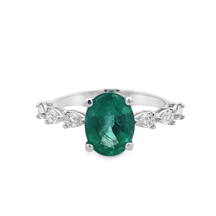 Emerald Blossom Ring