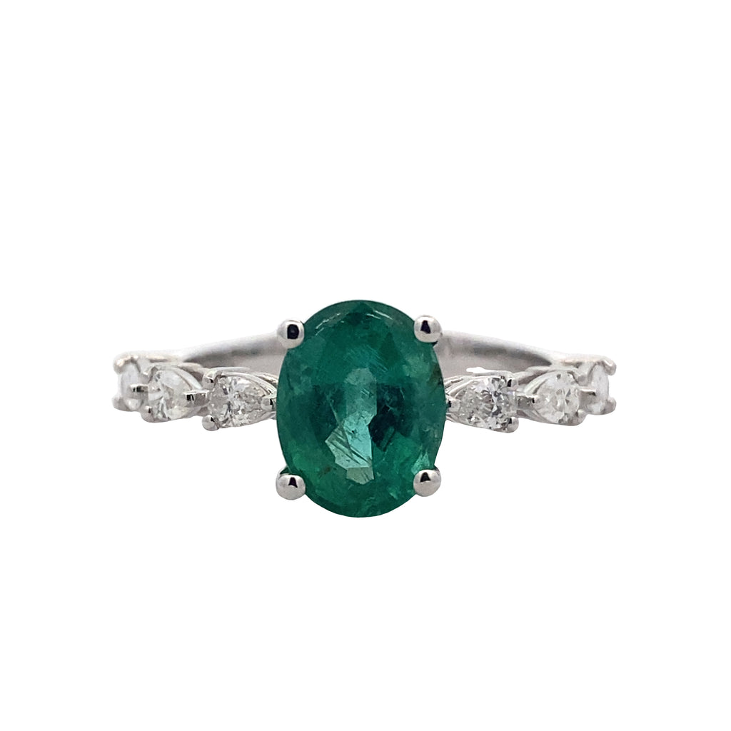 Emerald Blossom Ring By Gioielli Di Valenza