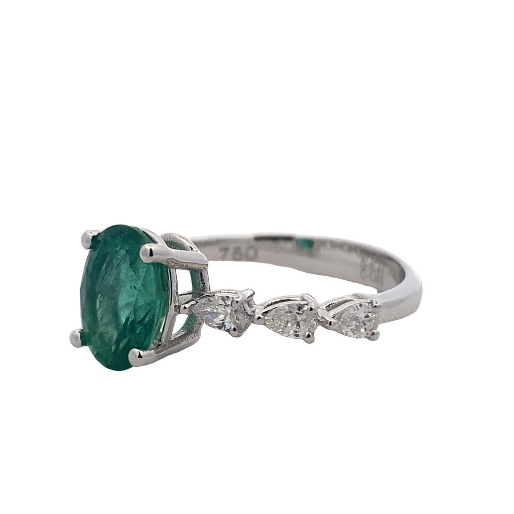 Emerald Blossom Ring