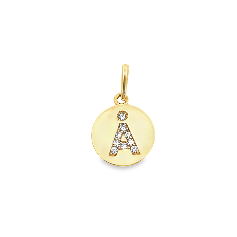 A Round Gold Pendant