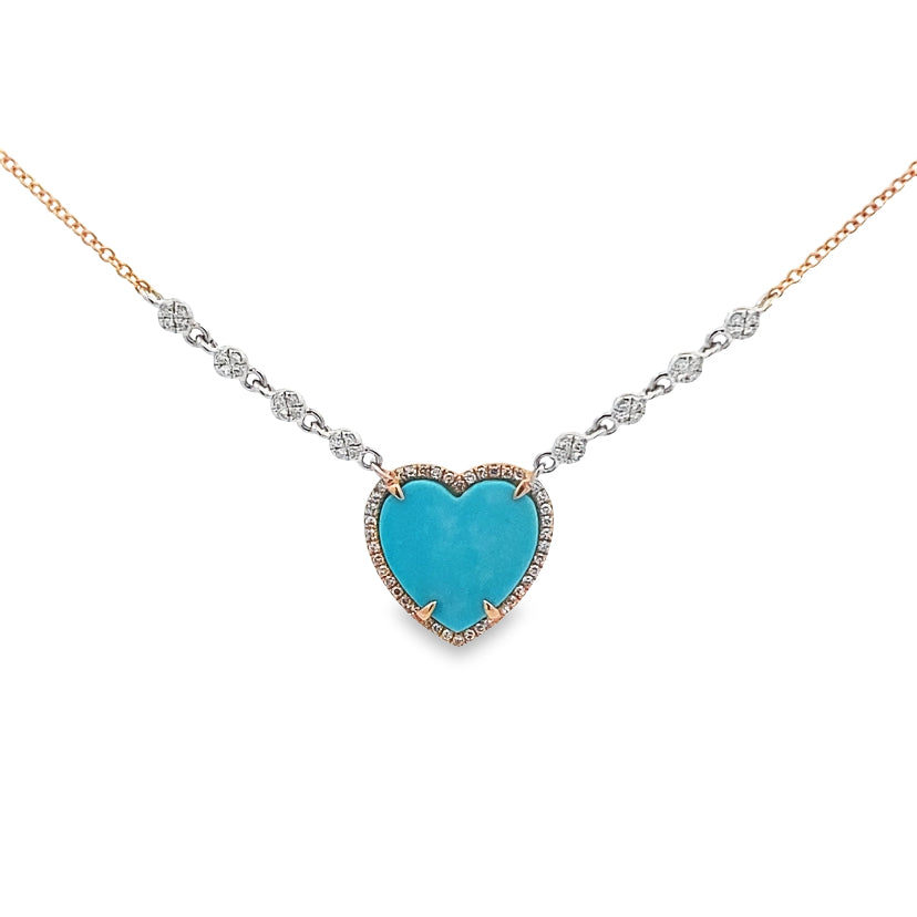 Bluebell Turquoise Heart Necklace