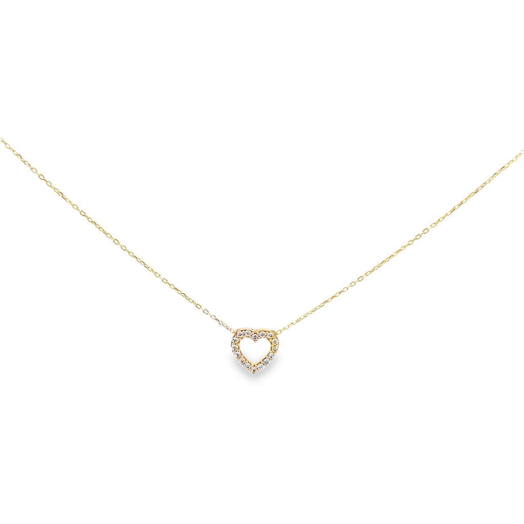 Heartfelt Gold Cz Necklace