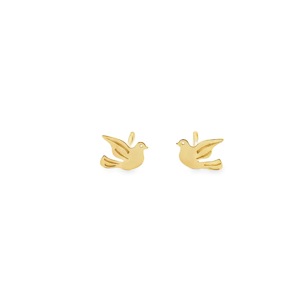 9 Baby Gold Birds Studs