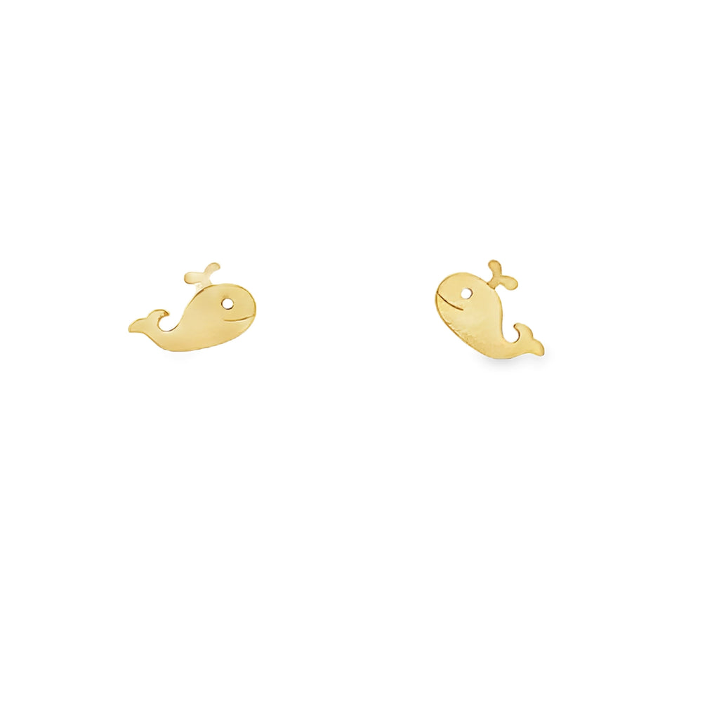 Dawn's Gold Baby Whale Studs