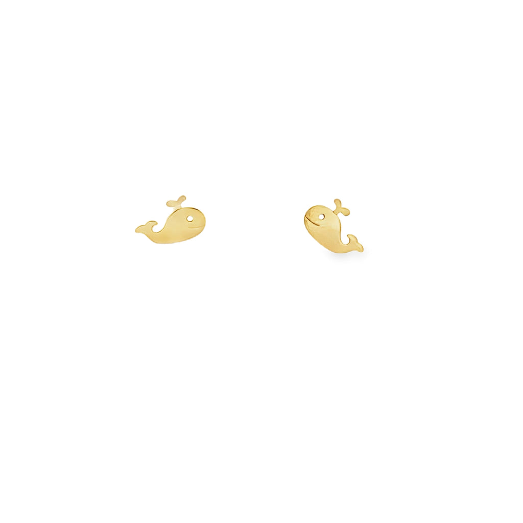 Dawn's Gold Baby Whale Studs