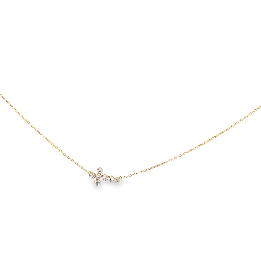 Radiant Cz Faith Cross Necklace