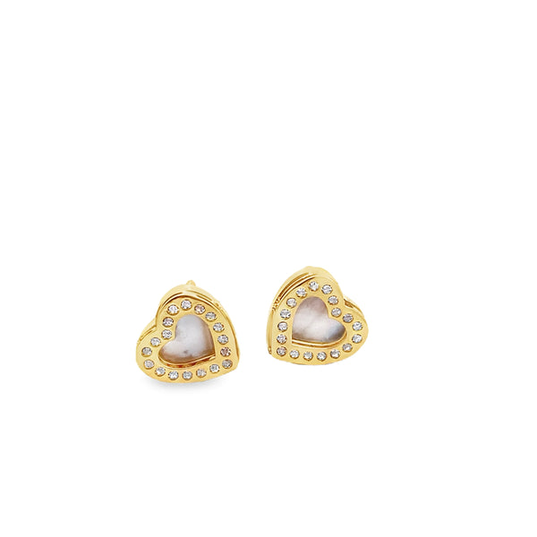 Magestic Cz Gold Baby Hearts