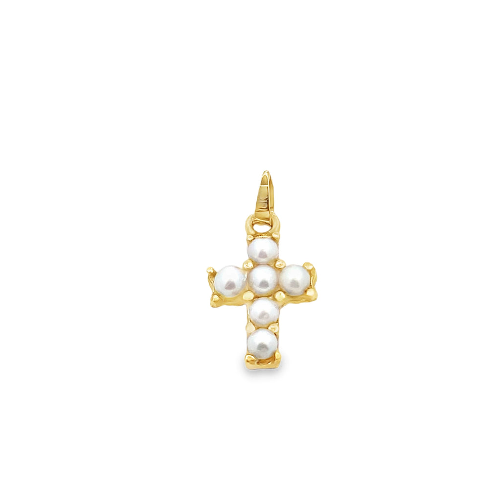 Luminous Blessing Pearl Cross Pendant