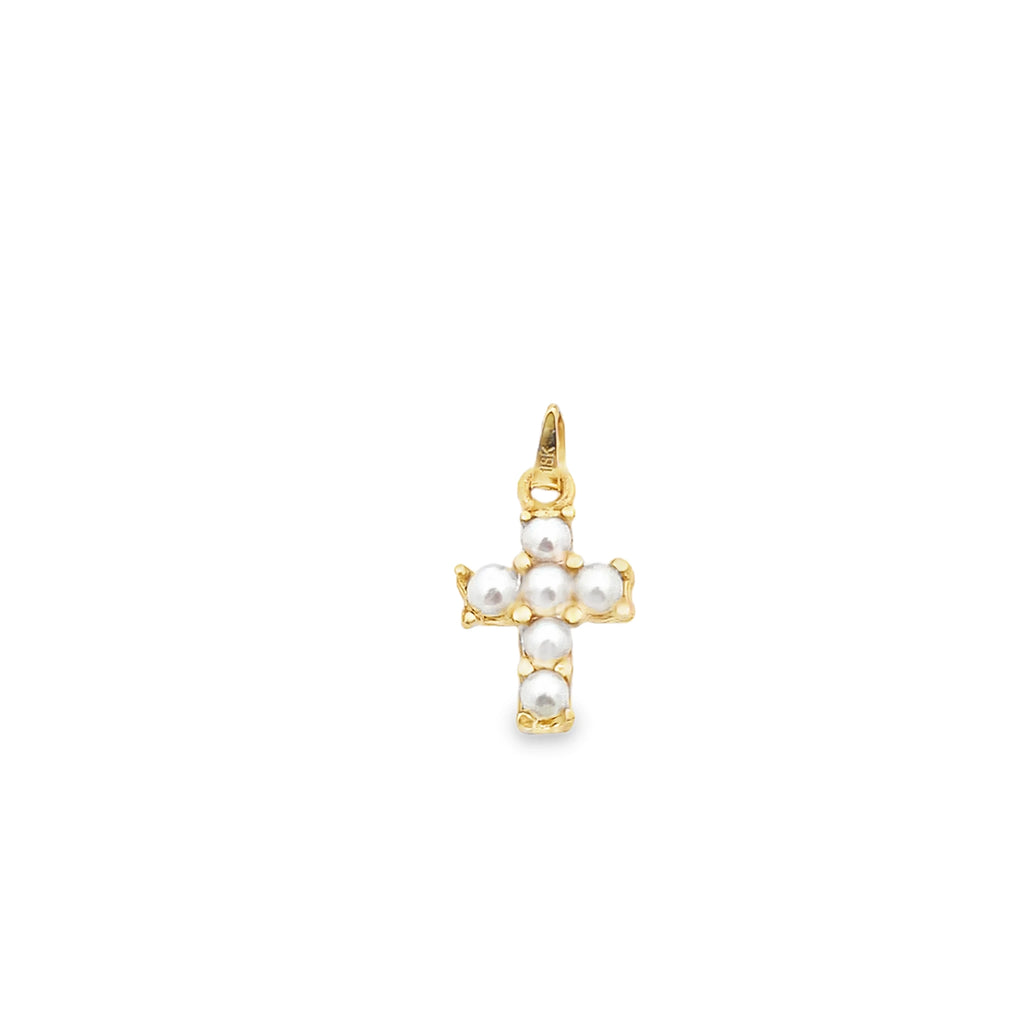 Luminous Blessing Pearl Cross Pendant