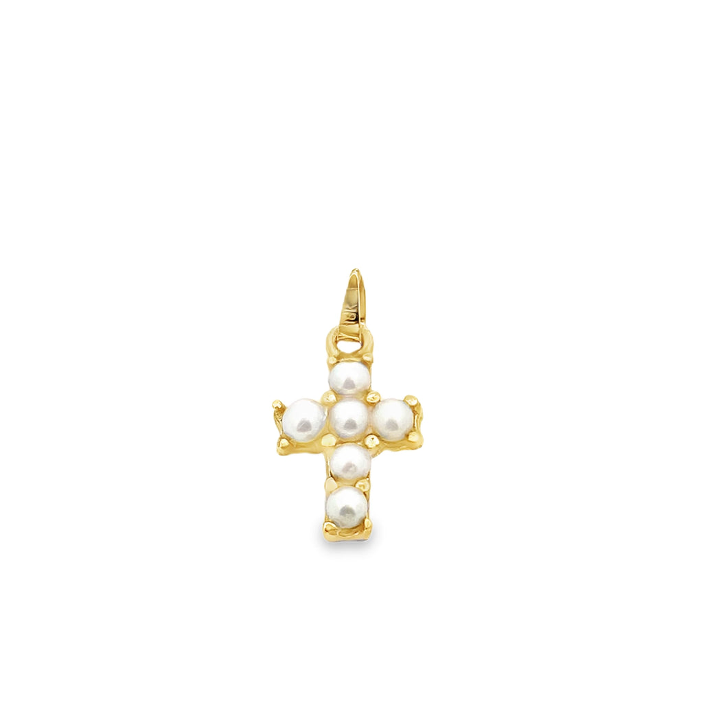 Luminous Blessing Pearl Cross Pendant