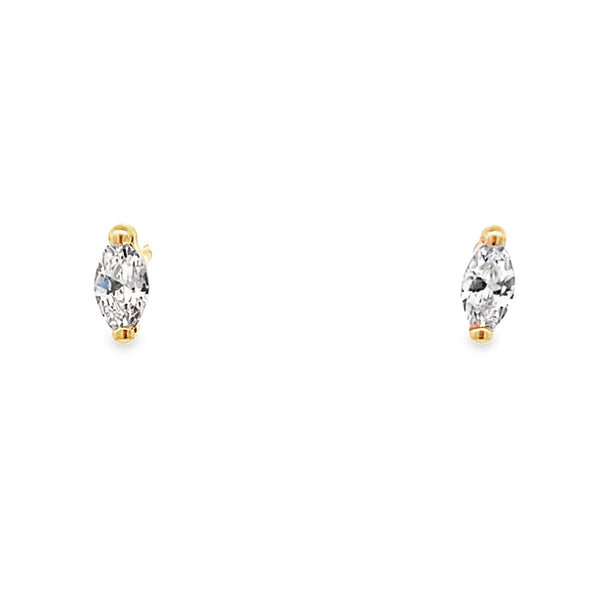 Edgy Elegance Cz Baby Studs