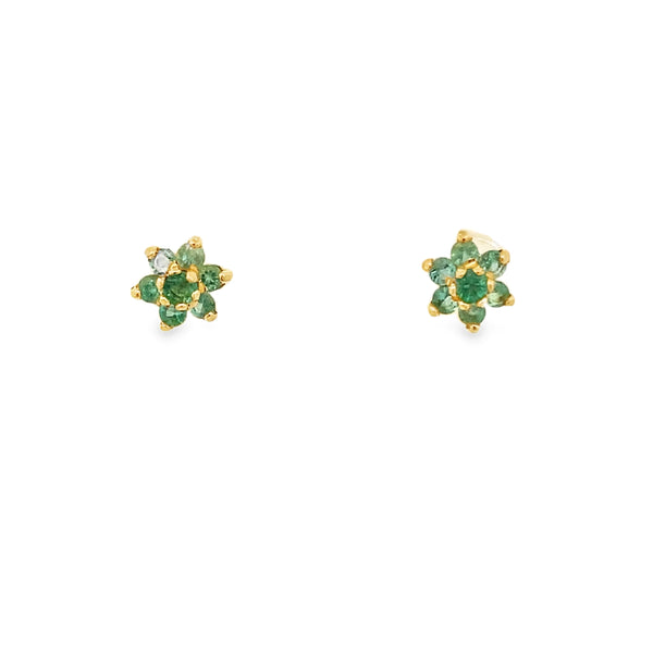 Earth's Emerald Treasures Cz Baby Studs