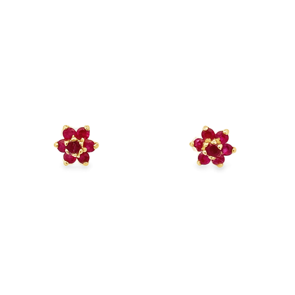 Floral Radiance Cz Baby Studs