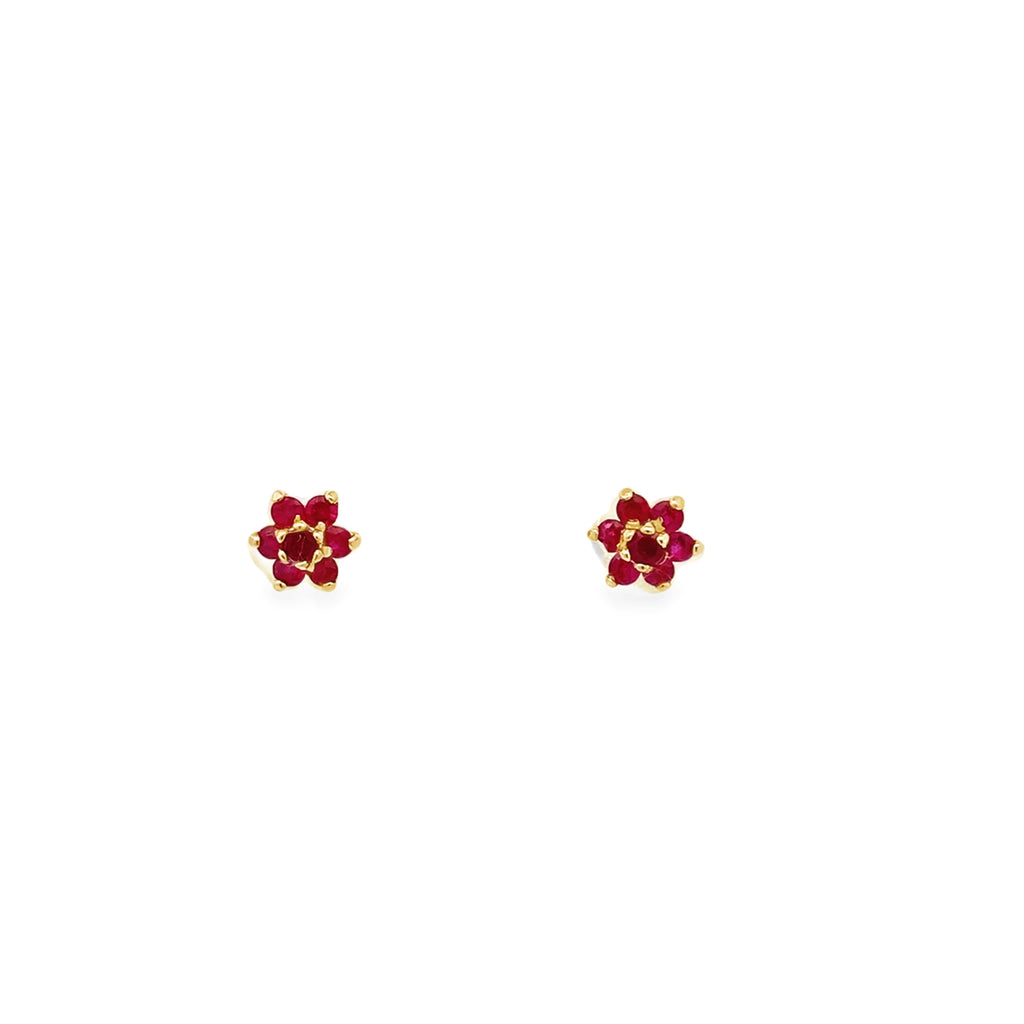 Floral Radiance Cz Baby Studs