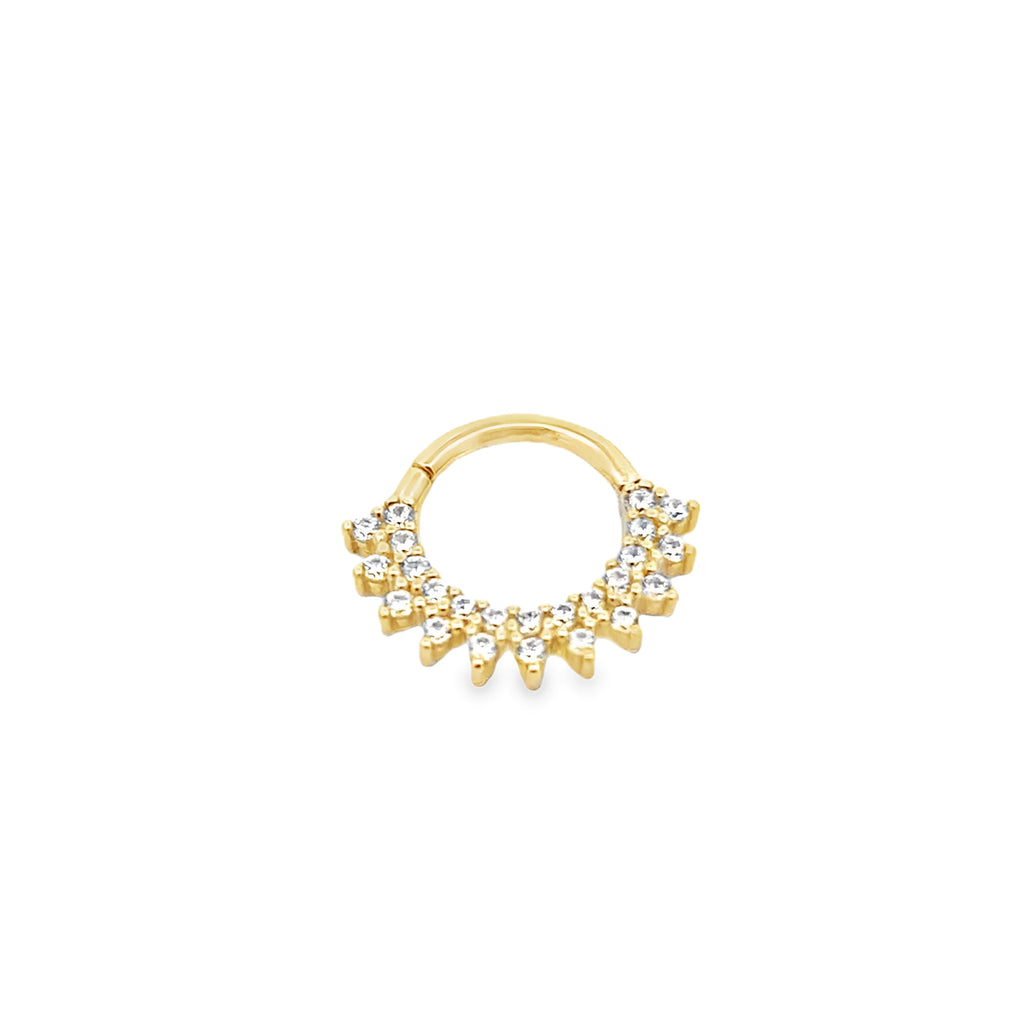 Spiky Canary Gold Hoop Piercing