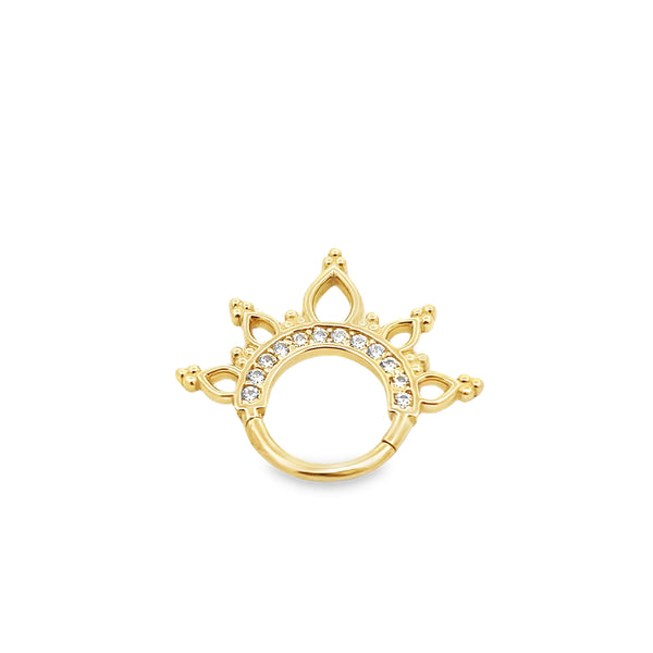 Tiara Gold Hoop Piercing