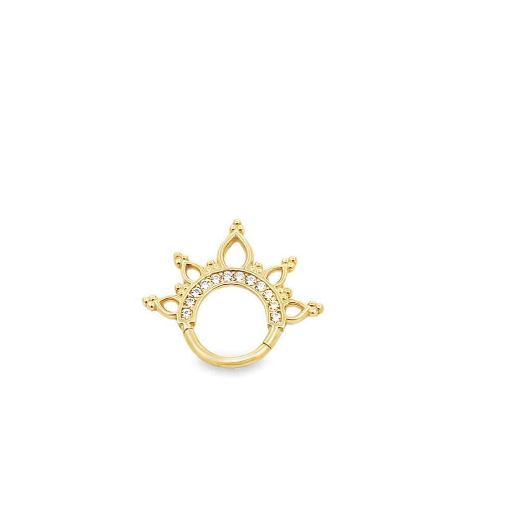 Tiara Gold Hoop Piercing