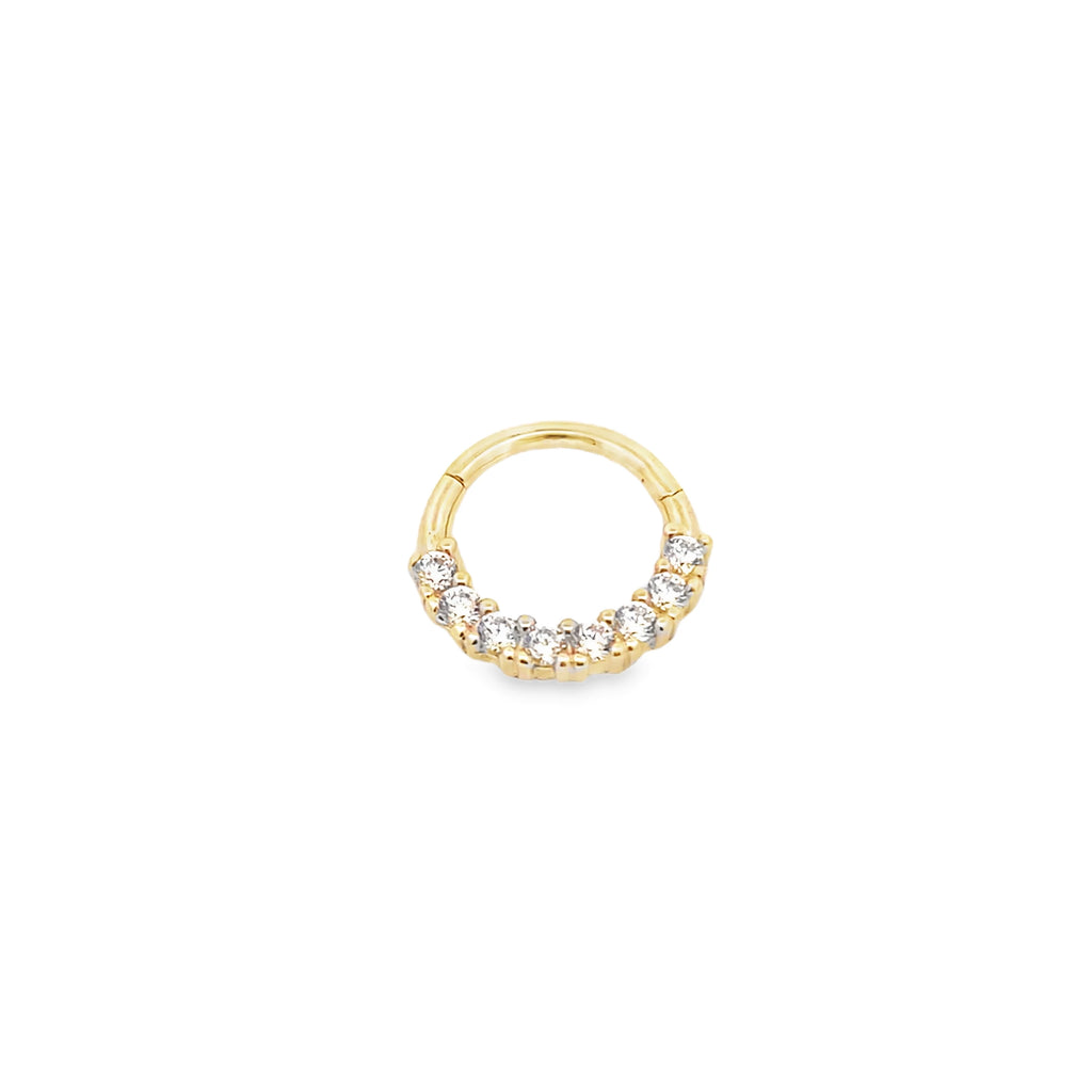 Ring-shaped Gold hoop Piercing