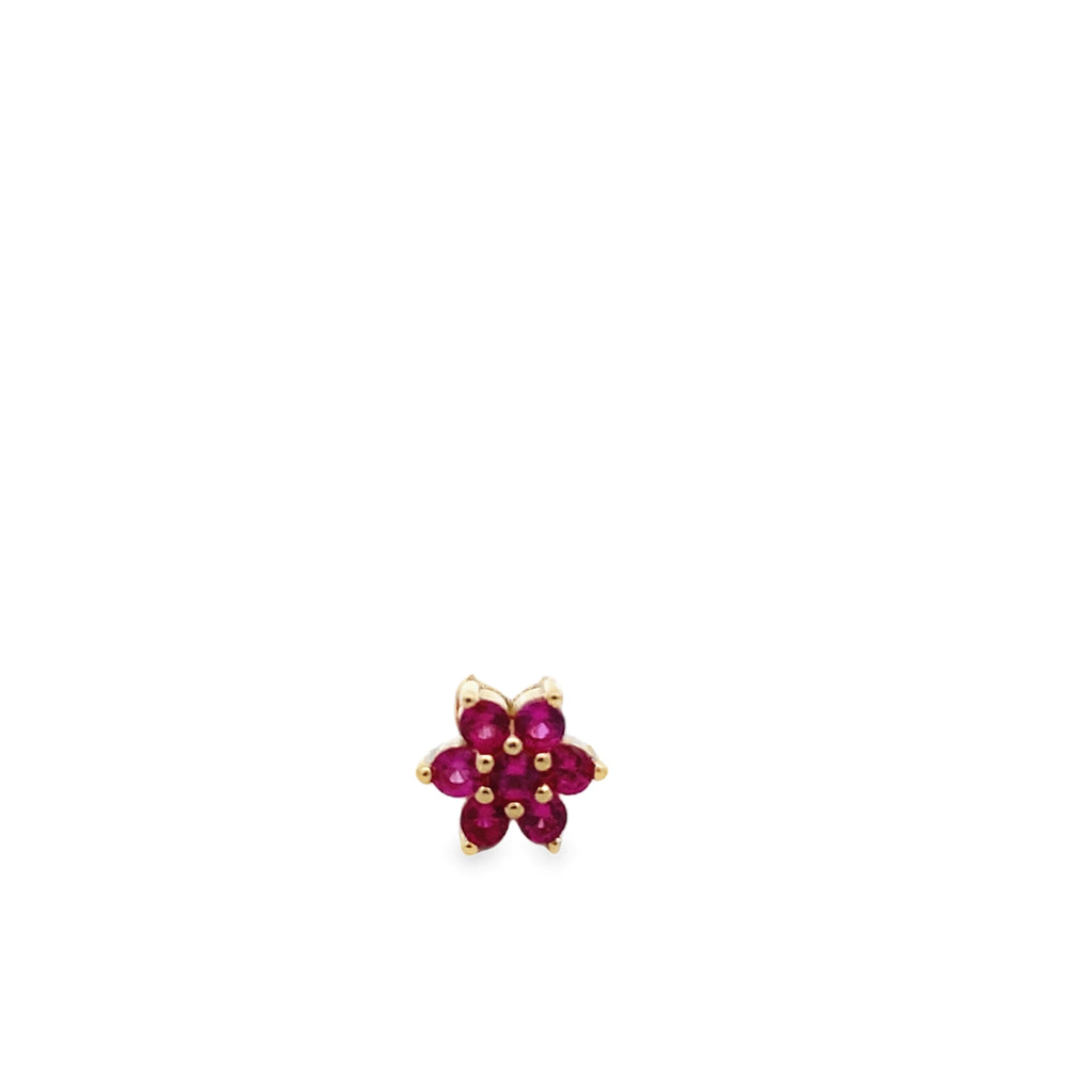 Ruby Flor Gold Piercing