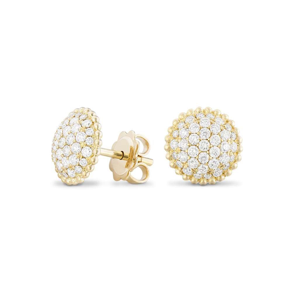 Aurum Diamond Button Earrings