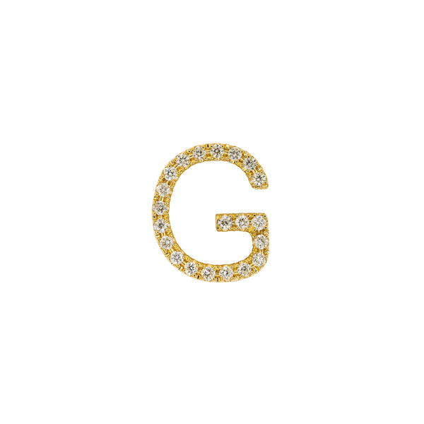 Diamond "G" Initial Pendant