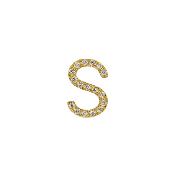 Diamond "S" Initial Pendant