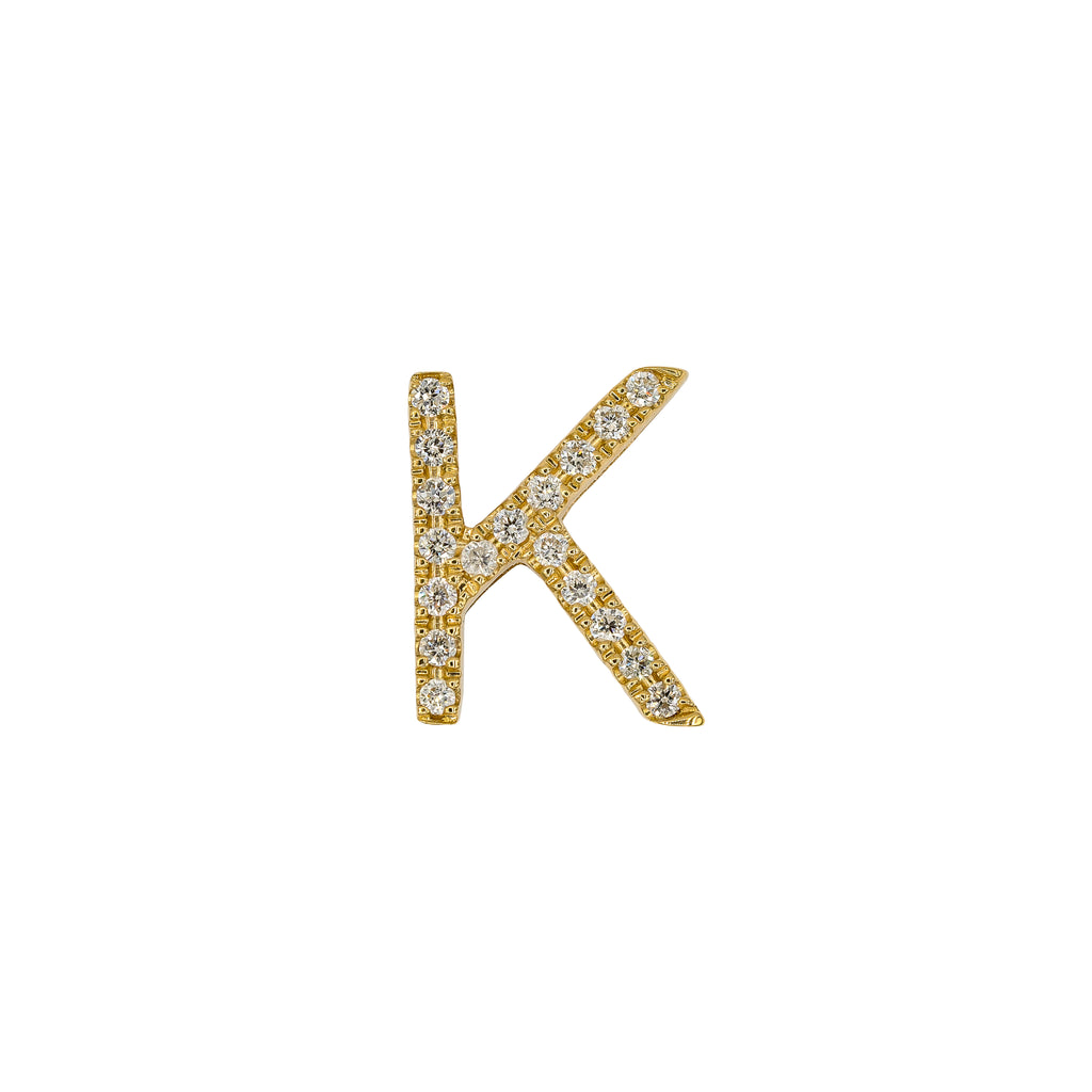 Diamond "K" Initial Pendant