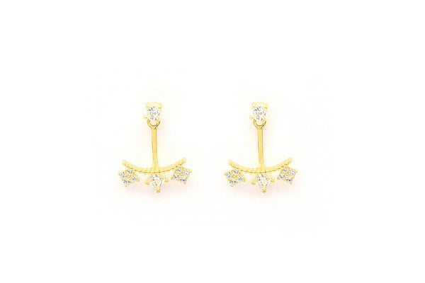 Diamond Like Gold Earrings